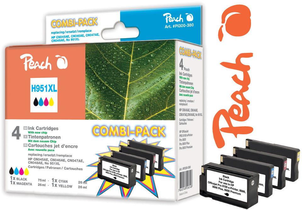 HP OfficeJet Pro 8600 Plus Tintenpatronen Peach Tintenpatronen Toner